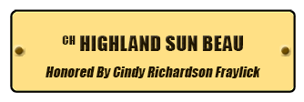 CH Highland's Sun Beau